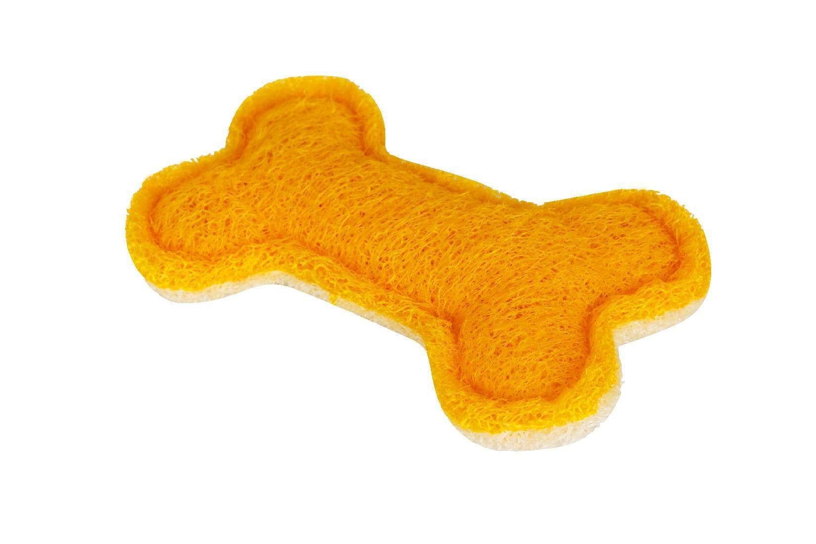 Bone-shaped loofah pet toy sample for custom pet programs